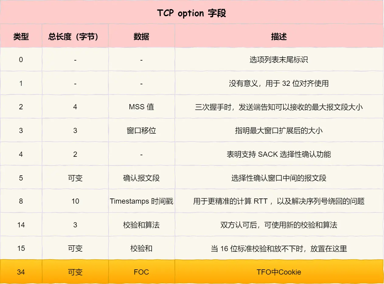 TCP option