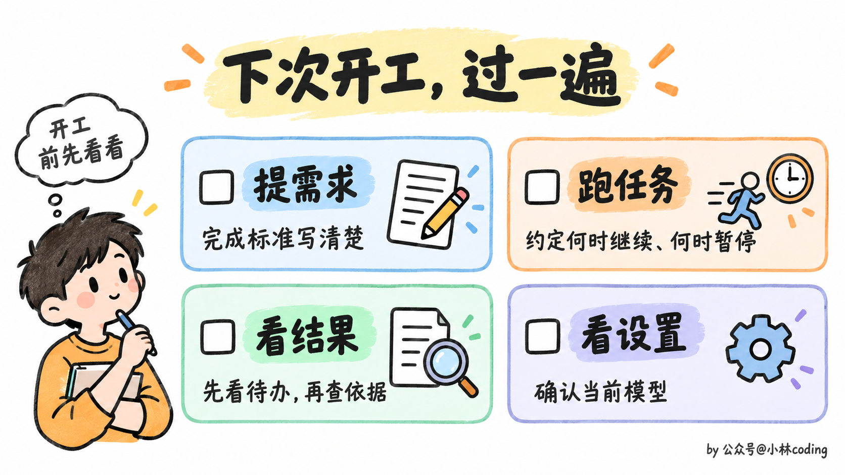 开始长任务前的四项检查清单
